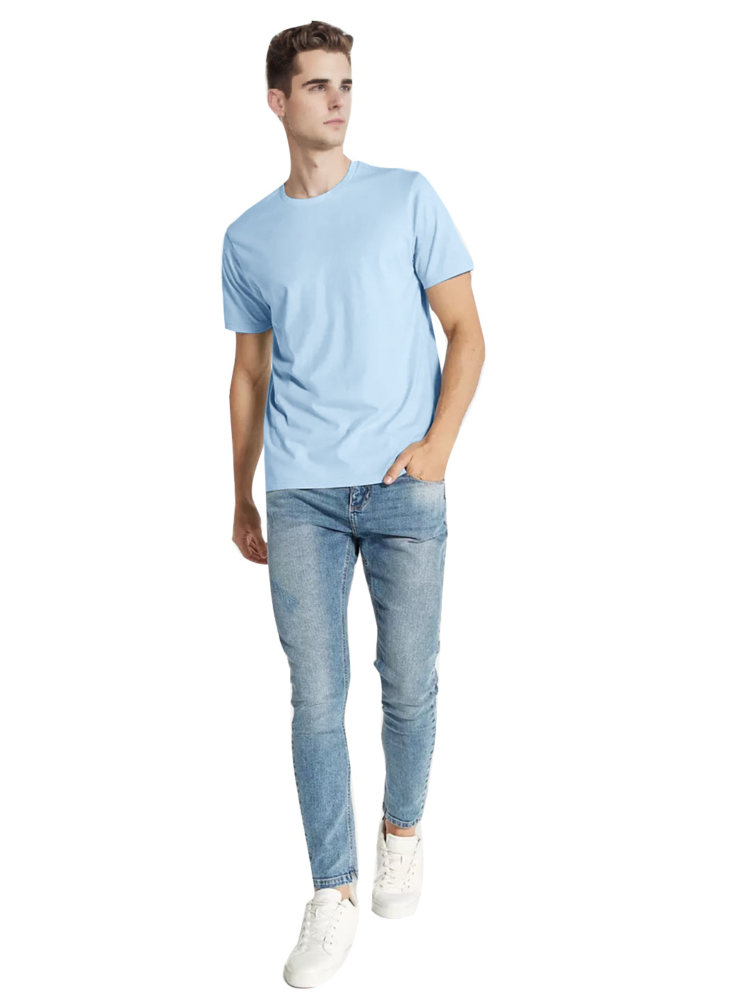 Radprix Men Sky Crew neck T-shirt