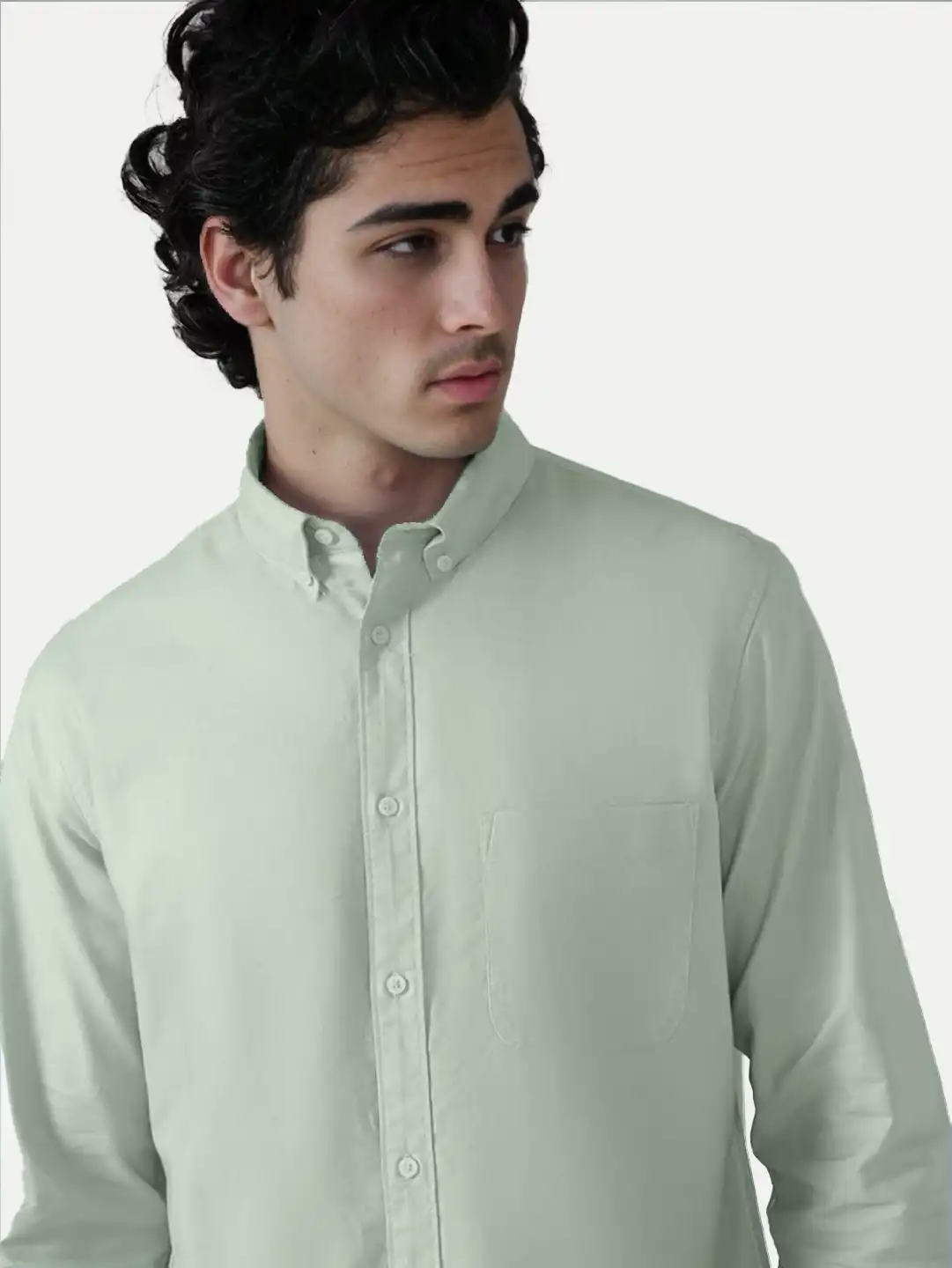 men Pista Green Oxford shirt ( MMCWS101341 ) | RadPrix